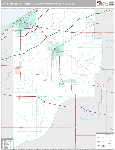 Michigan City-La Porte Wall Map Premium Style